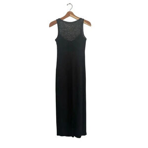 Night Way Collections Black sequin Mesh Lace Maxi Dress Size 6